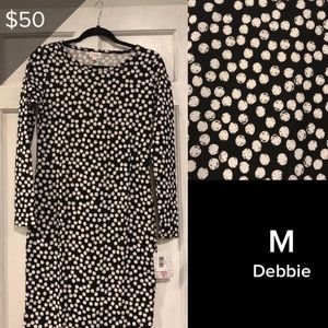 LuLaRoe Debbie Dress Long Sleeve Medium Black